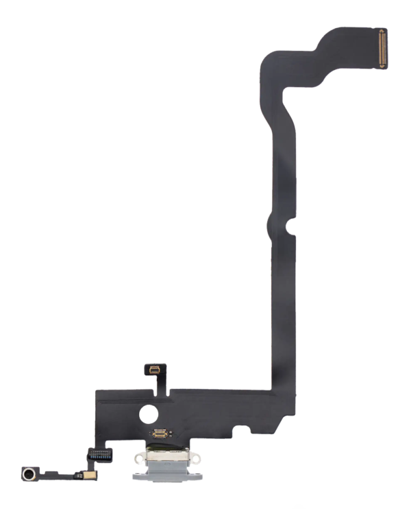 iPhone XS Max Charging Port Flex Cable – Silver (Premium)