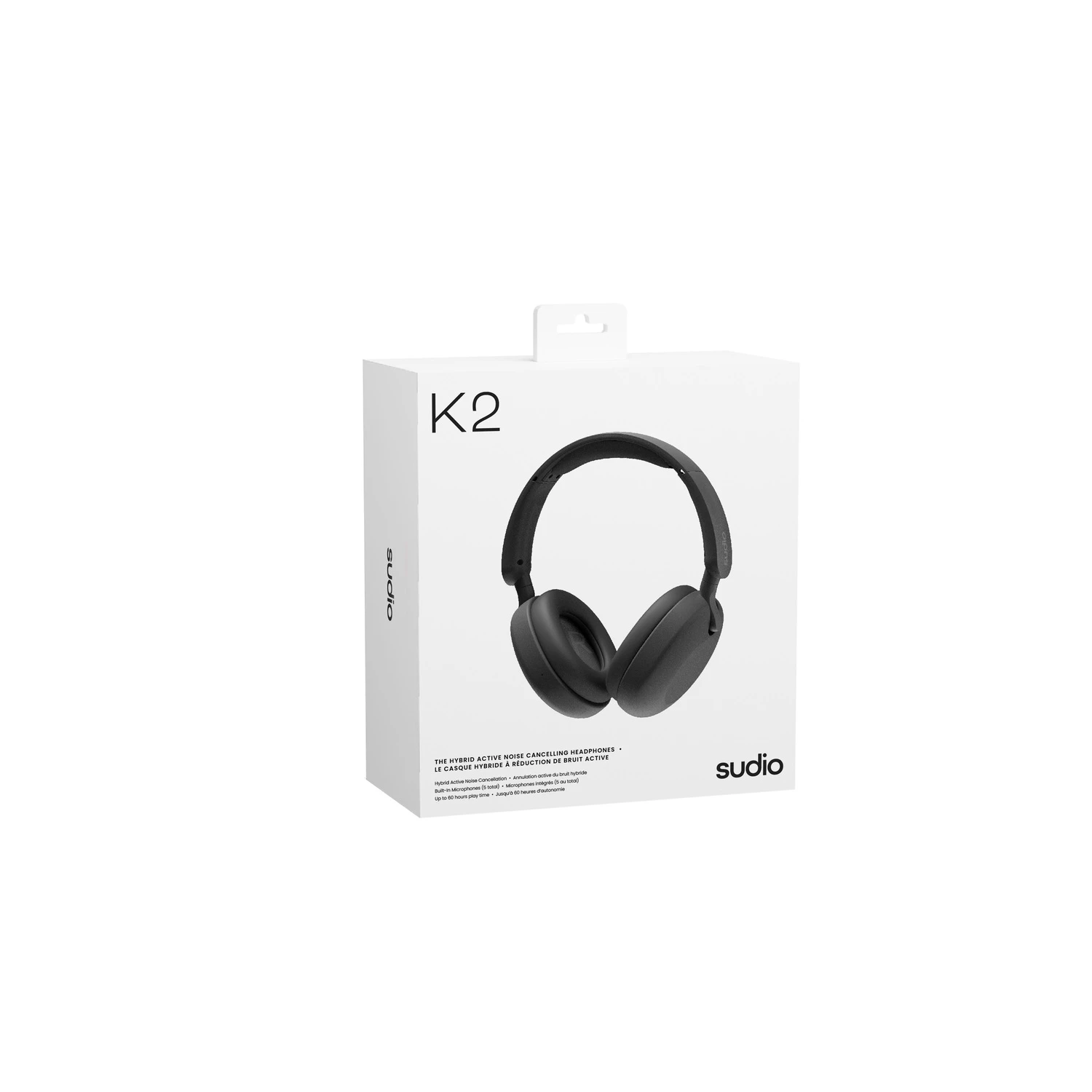 K2 Wireless Over-Ear Hybrid ANC Headphones Black - Image 4