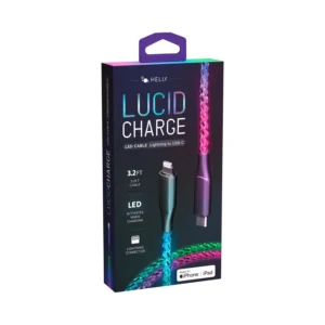 Lucid Charge LED Lightning to USB-C Cable Multi-Color