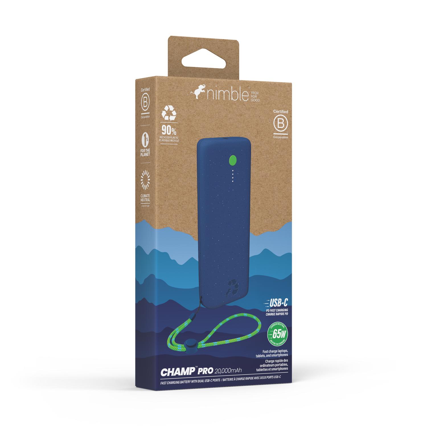 Champ Pro Portable Charger 20.000 mAh Nebula Dark Blue - Image 2