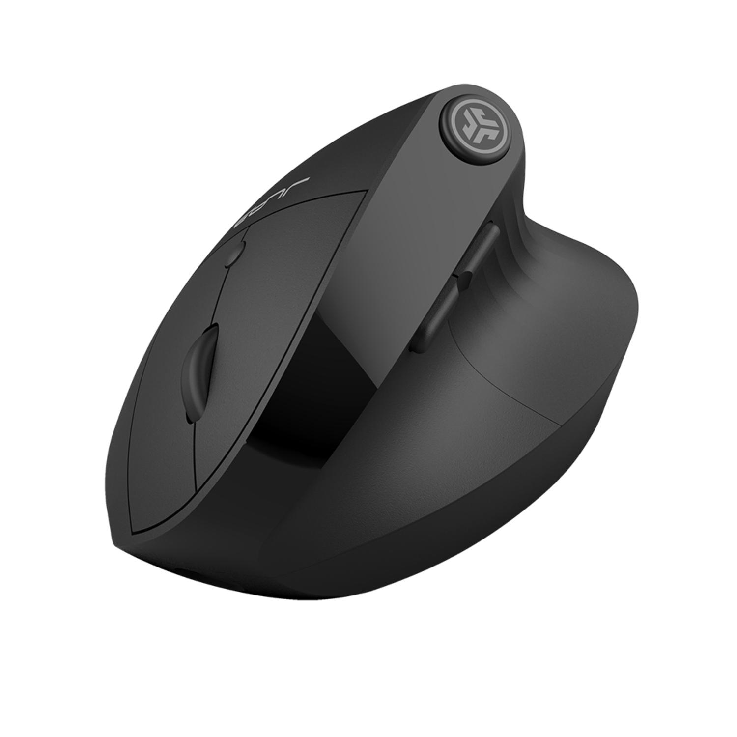 JBuds Ergonomic Vertical Wireless Mouse Black - Image 2