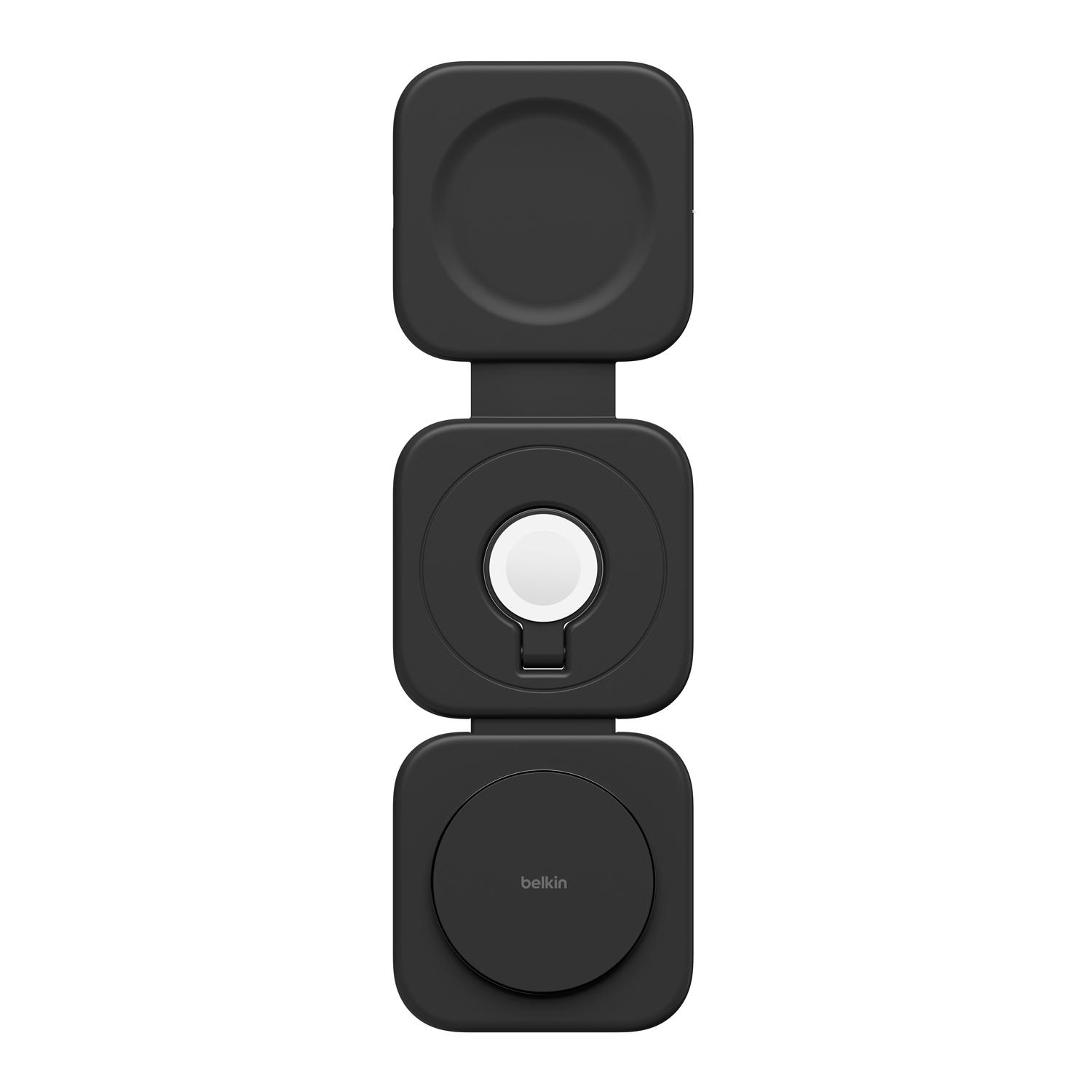 Qi2 3-in-1 Travel Wireless Charging Pad Black - Image 2